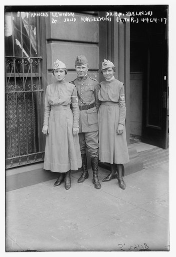 Frances Lewinski, Julia Kraszewski, Dr. B.M. Zielinski (L. to R.)