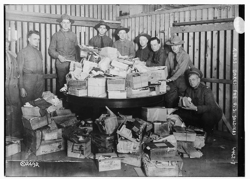 Xmas boxes for U.S. soldiers