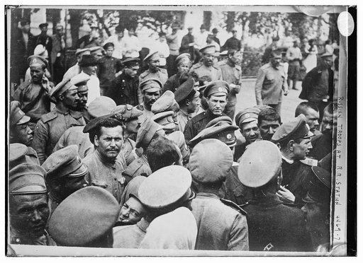 Russian troops at R.R. station