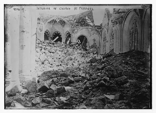 Interior of church at Peronne