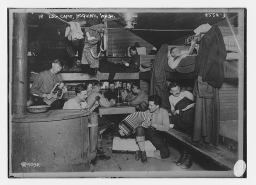 In log camp, Hoquiam, Wash.