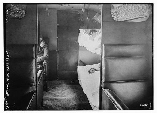 Interior of Junkers 'plane