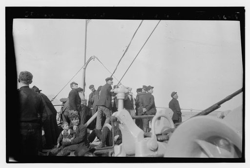 Steerage passengers at bow of FRIEDRICH DER GROSS