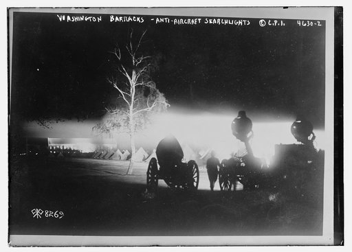 Washington Barracks -- anti-aircraft searchlights