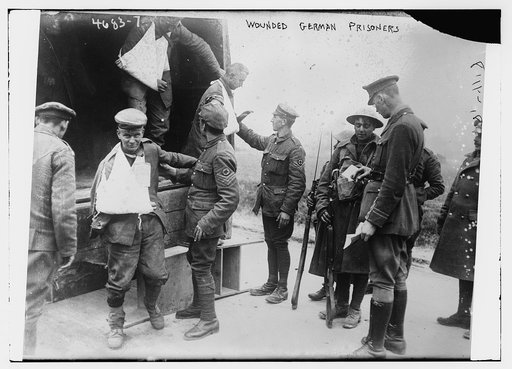 Wounded German prisoners