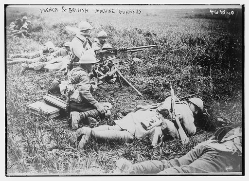 French & British machine gunners