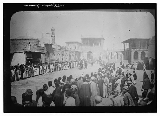 British troops in Baghdad, Iraq on March 11, 1917 during World War I