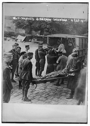 U.S. soldiers & German wounded