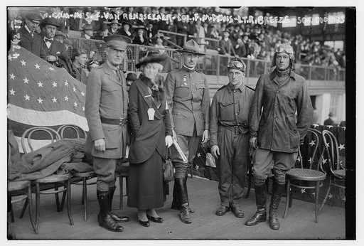 W. Camp, Mrs. C. Van Rensselaer, Col. F.M. Davis, Lt. R. Breeze, Sgt. Coombs