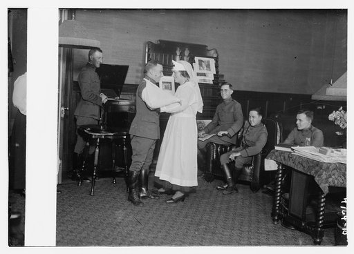 Red Cross wounded officer