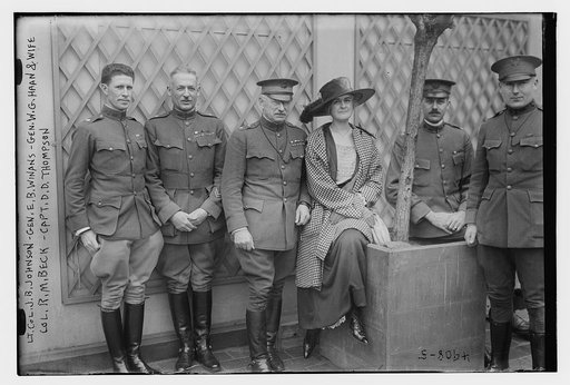 Lt. Col. J.B. Johnson, Gen. E.B. Winans, Gen. W.G. Haan and wife, Col. R.M. Beck, Capt. D.D. Thompson