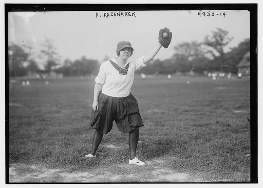 H. Kazenarek, woman baseball player