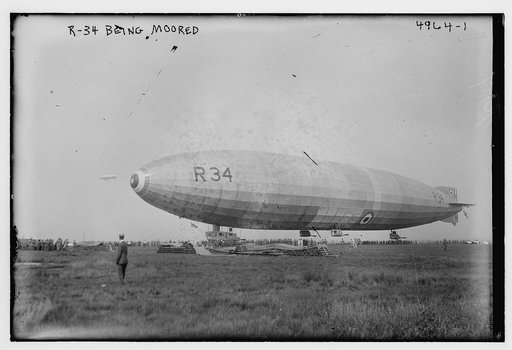 R-34 being moored