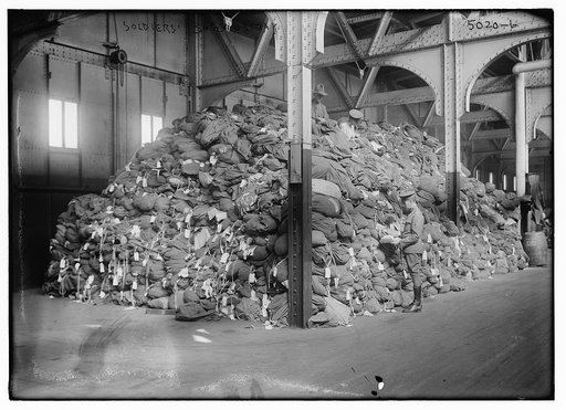 Soldiers' bags astray