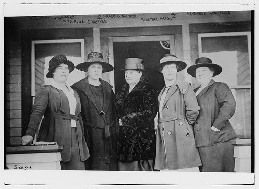 Mrs. May Deloney, Mrs. Rose Crabtree, Grace G. Miller, Faustina Haight, Genevieve Van Vleck