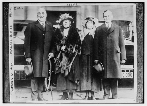 Harding & wife, Coolidge & wife