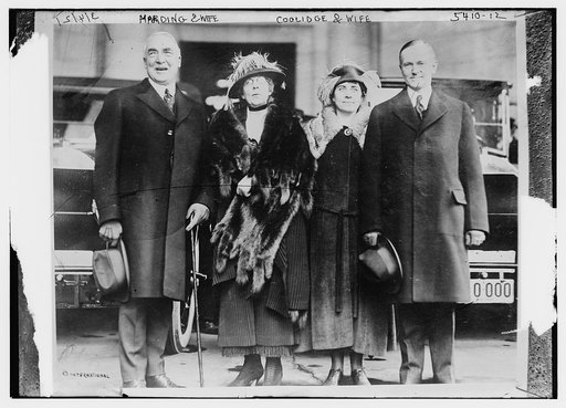 Harding & wife, Coolidge & wife