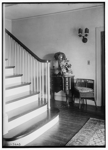 Stairs, hall with desk phone