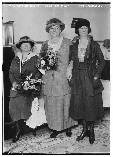 Mrs. Kath. Hoffmann, Shumann-Heink, Mrs. F.W. Haensel
