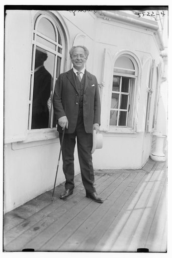 Oscar Saenger on deck of ship