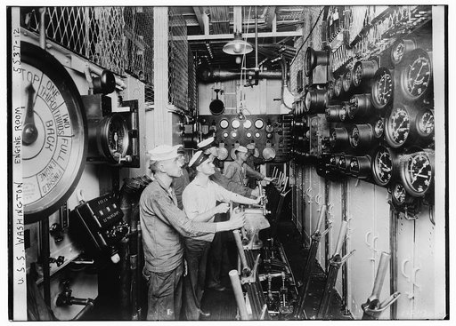 U.S.S. Washington, Engine room