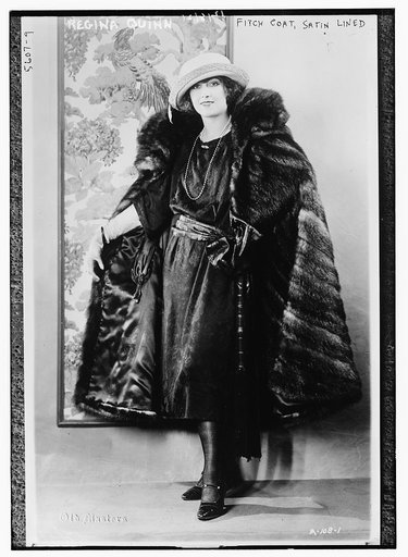 Regina Quinn, fitch coat, satin lined