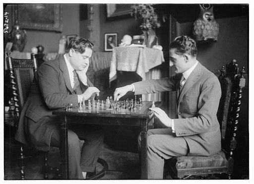 Beniamino Gigli playing chess