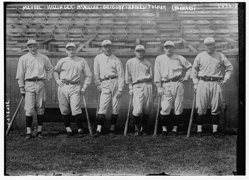Bob Meusel, Glenn Killinger, Norm McMillan, Denver Grigsby, Hinkey Haines, Ollie Tucker, New York AL