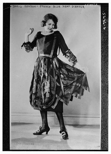 Doris Kenyon, French blue drap d'amour