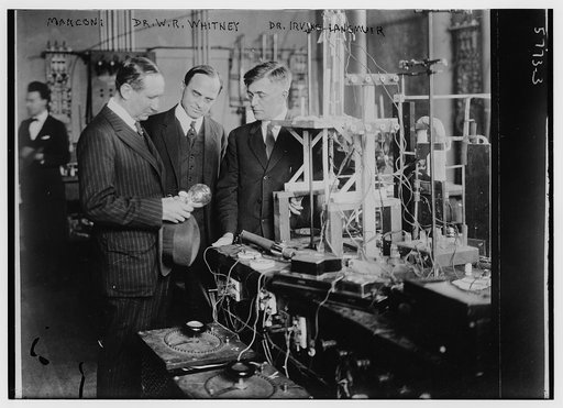 Marconi, Dr. W.R. Whitney, and Dr. Irving Langmuir