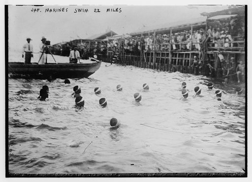Jap[anese] Marines swim 22 miles