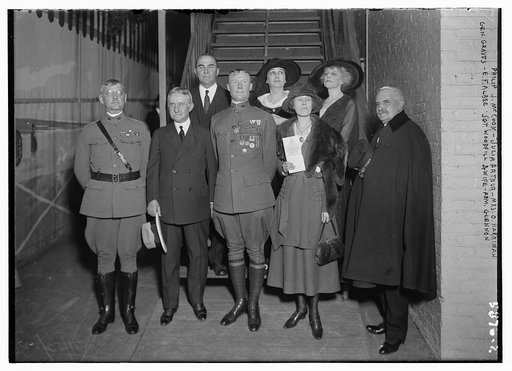 Philip J. McCook, Julia Arthur, Mrs. O. Harriman, Gen. Graves, E.F. Albee, Sgt. Woodfill, (and wife), and Adm. Glennon