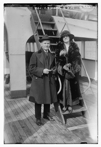 Maj. C.B. Moore and wife