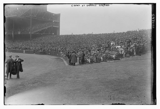 Crowd at Yankees opening