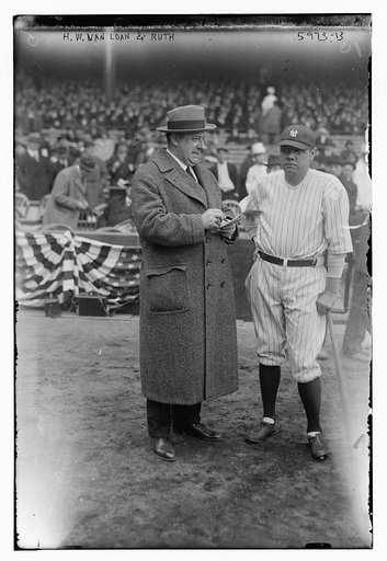 H.H. Van Loan, a screen playwright, & Babe Ruth, New York AL (baseball)