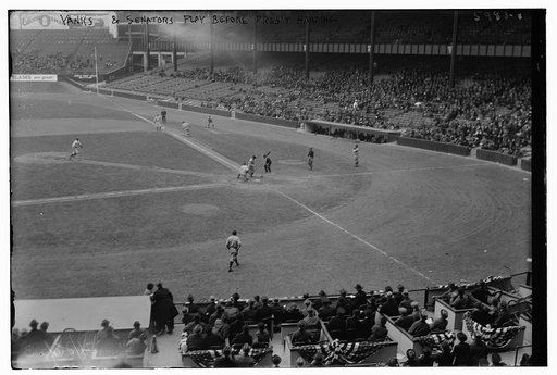 Yanks & Senators play before Pres. Harding, 4/26/23