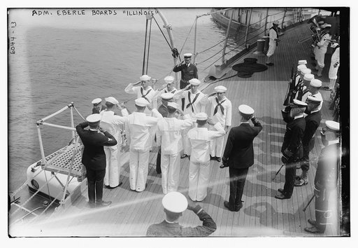 Adm. Eberle boards ILLINOIS