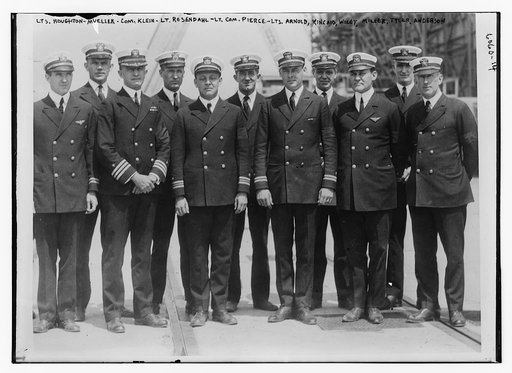Lts. Houghton - Mueller - Com. Klein - Lt. Rosendahl - Lt. Com. Pierce - Lts. Arnold, Kincaid, Wiley, Miller, Tyler, Anderson