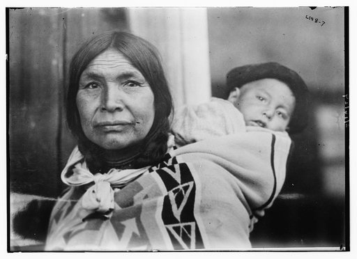 American Indian woman with child