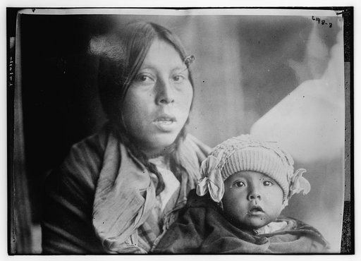 American Indian woman with child
