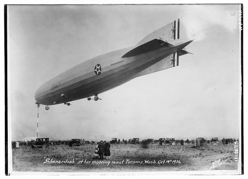 SHENANDOAH at her mooring mast, Tacoma, Wash. Oct. 19th, 1924 [blimp