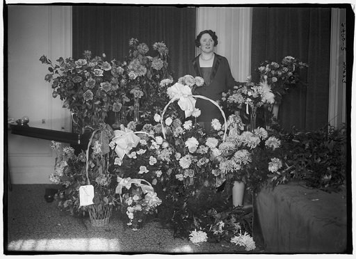 Easton with flowers