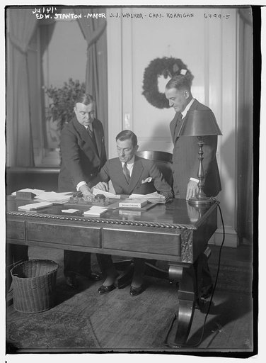 Edw. Stanton, Mayor J.J. Walker, Chas. Kerrigan