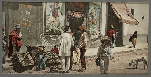 Mexico, a pulque shop, Tacubaya