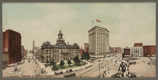 Panorama of Campus Martius, Detroit, Michigan