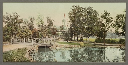 Casino from the lily pond, Belle Isle Park, Detroit