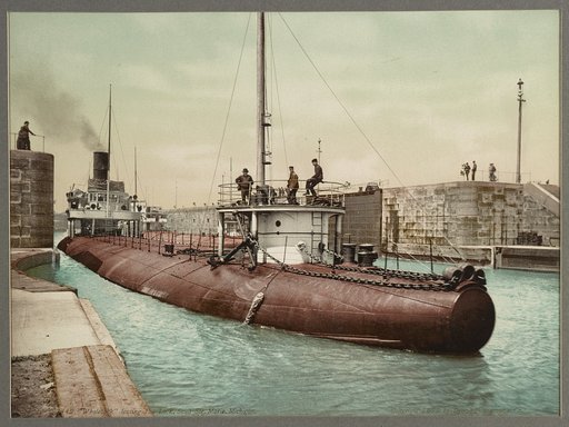 "Whaleback" leaving Poe Lock, Sault Ste. Marie, Michigan
