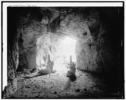 Interior of cave, El Abra, Mexico
