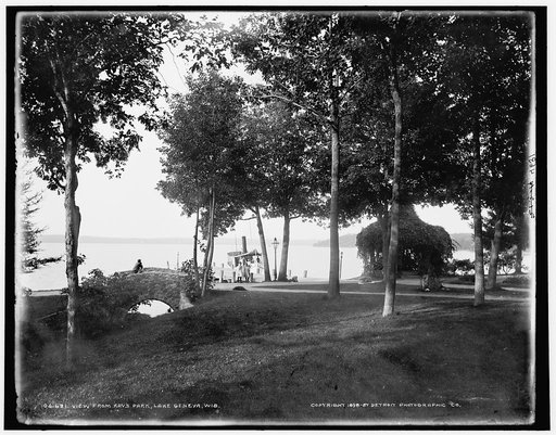 View from Kay's [i.e. Kayes] Park, Lake Geneva, Wis.