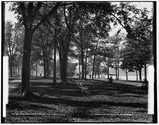 Riverside Park toward city, Neenah, Wis.